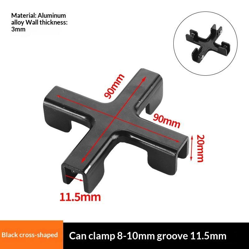 1 Pcs New Aluminum Alloy Angle Corner Code Tcross Reinforced Ltype Hardware Glass Clip Tile Fixing Clip
