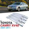 Capa de maçaneta cromada para Toyota Camry XV40 2007 2008 2009 2010 2011 Acessórios para carro adesivos estilo automotivo maçaneta