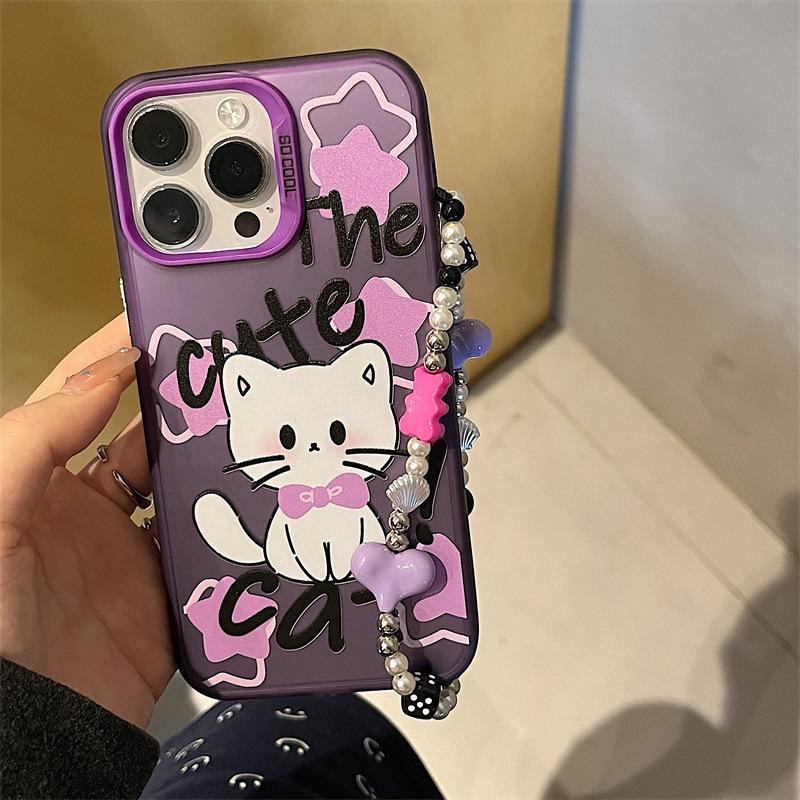 Zhitai 14 Bracelet Case for iPhone 12/13 Pro Max, iPhone 16 Pro, and XS - Frosted Laser Design