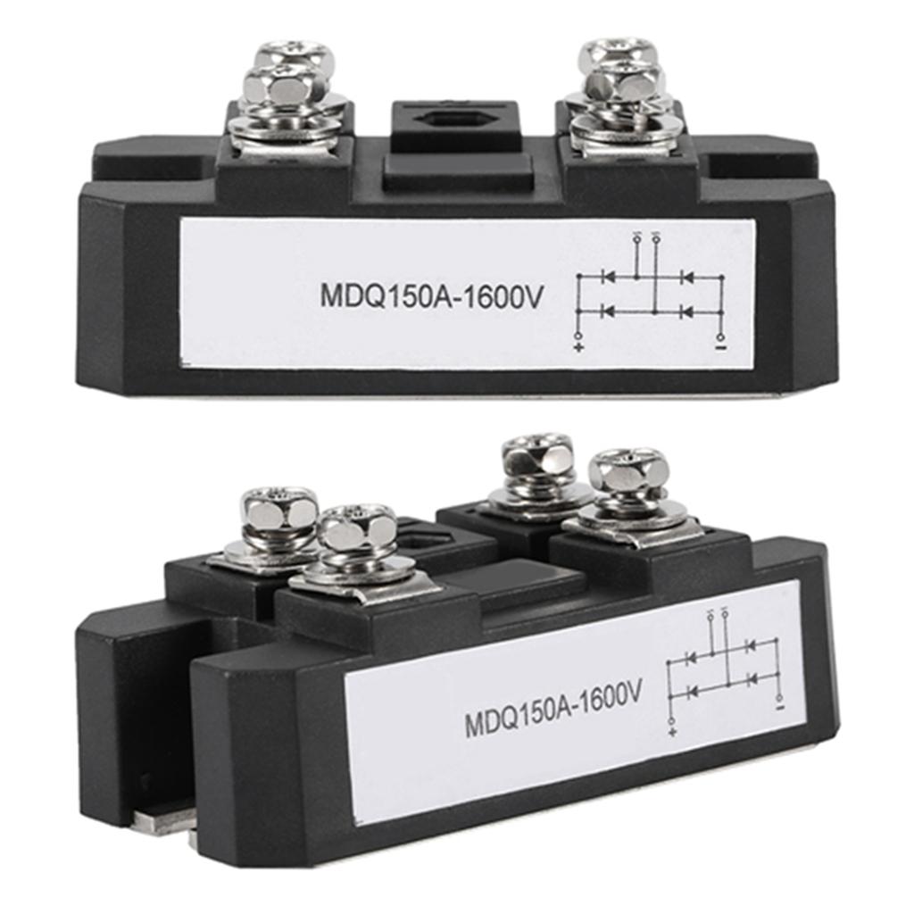 1 szt. Czarny Jednofazowy Prostownik Mostkowy Diodowy 150A Amper Wysoka Moc 1600V