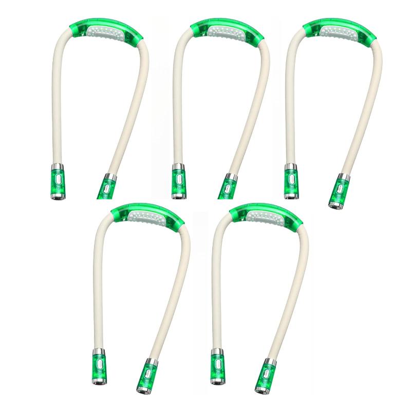 5-1PCS LED Night Light Flexible Handsfree Hug Neck Reading Book Lights Bent Adjusted Freely Flashlight Battery-powered Lamps