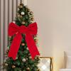 Christmas Tree Topper Bowknot Red Bow Decor Christmas Decorations Large Christmas Bow for Baby Shower Birthday Festival Window