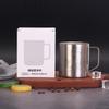 Pure Titanium Double Wall Insulated Mug 400ml Coffee Beer Water Office Home Use Mens Gift