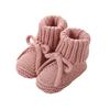 New Baby Bow Tie Knitted Sock Shoes Non-Slip Soft Sole First Walker Socks Cute Crawling Sock for Infants Toddler Footwear