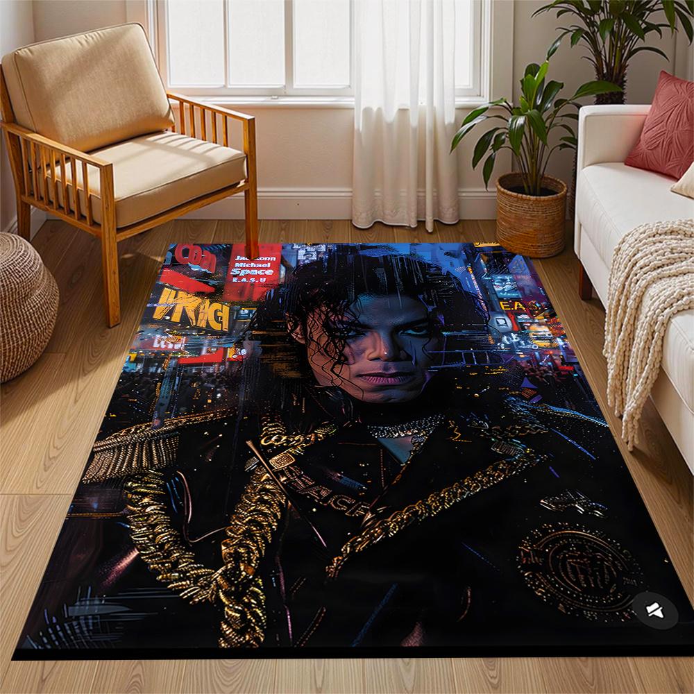 Jacksonn Michael Space Lasu Themed Floor Mat Nonslip Mat Decorative For Living Room Game Room Doormat Machine Washable Vintage Decorative