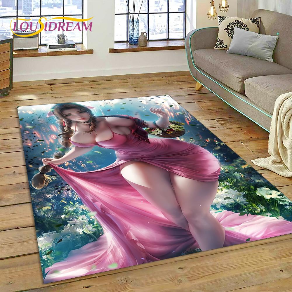 Cartoon Character Sexy Lace Girls Cute Anime Rug Carpet for Living Room Bedroom Home Decor,Non-slip Decoration for Sofa Doormat