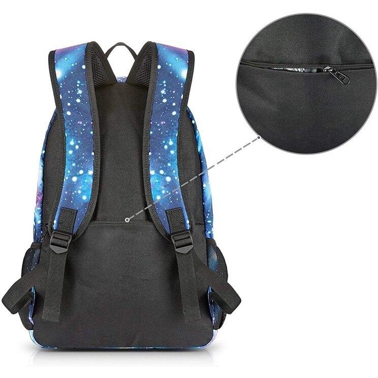 Kosiil 15.6 Inch Glow in The Dark Waterproof Backpack, Multicolor Laptop School Bag for Students, Lightweight Anti-Spill Bookbag