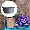 Decorative Tin Pails Metal Planter Garden Decoration Plant Pot Storage Bucket for Bedroom