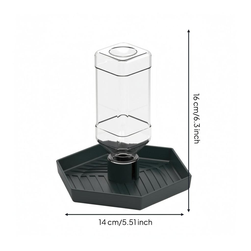 Automatic Reptile Water Dispenser | Low-Profile Base Design, Ribbed Interior