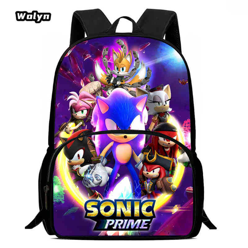 Sonic Schoolbag Large Capacity Multi-Function Spine Protection To Reduce The Burden Of Student Party Essential Comfortable Schoolbag