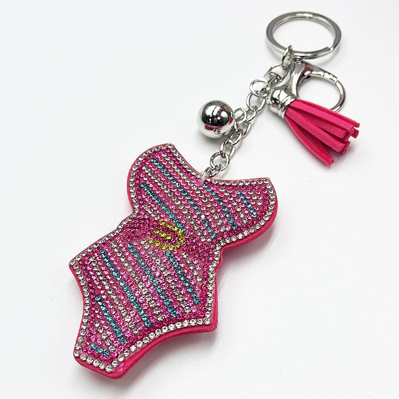 Women's Fashion Crystal Rhinestone Tassel Keychain & Bag Charm Pendant