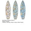 3 Pcs Wooden Surfboard Wall Decor Hollow Flowers Wall Art Beach Ocean Boho Wall Hanging Ornaments for Living Room Bedroom