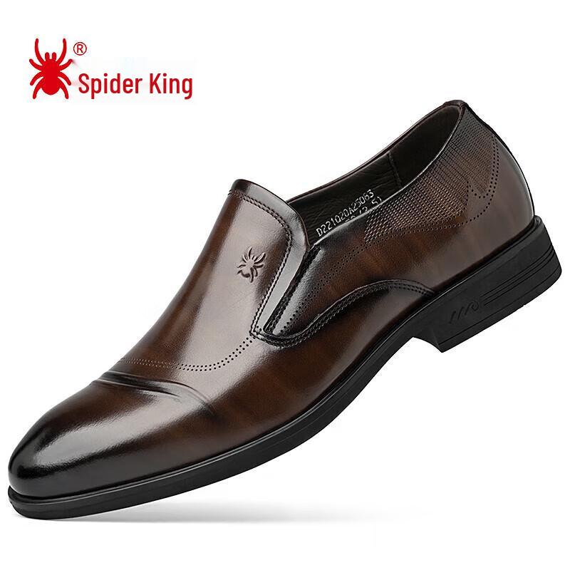 SPIDER KING Men s Business Formal Slip-On Leather Shoes 40