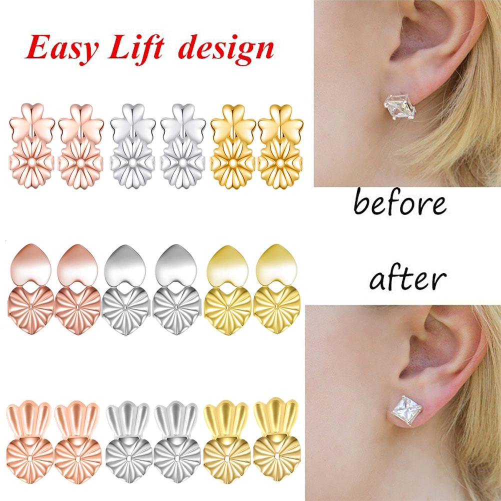 9 Pairs Adjustable Hypoallergenic Earrings Backs Ear Studs Stoppers for Earrings