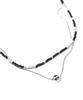 Ssy [Set] Handmade Glass Bead & Silver Ball Layering Necklace