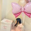 10Pcs Bow-knot Balloons Creative Shape Vibrant Color Stunning Visual Effect Anti-explosion Extra-large Shiny Bow-knot Party Balloons Decorations