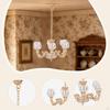 1/12 Dollhouse 6 Arm Chandelier Doll House Accessory Decoration Realistic Micro Landscape Room