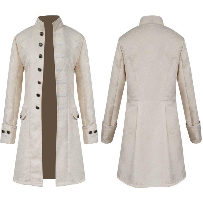 Men Kids Trench Coat Shirt Vintage Prince Overcoat Medieval Renaissance Jacket Victorian Edwardian Cosplay Costume