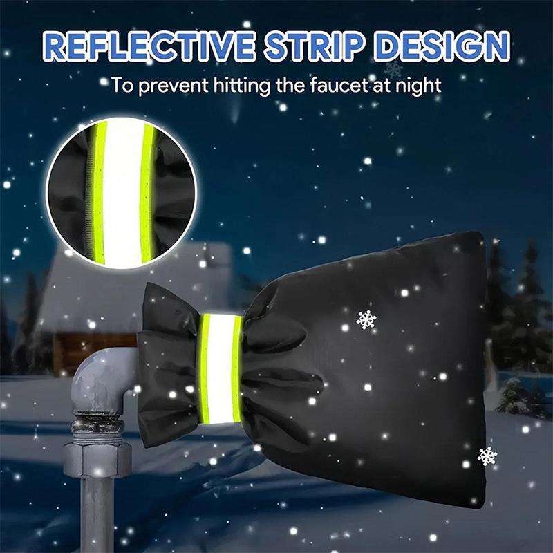 Insulated Faucet Anti-Freeze Cover Outdoor Pipe Protection Sleeve For Winter Freeze Prevention & Dustproof Warmth