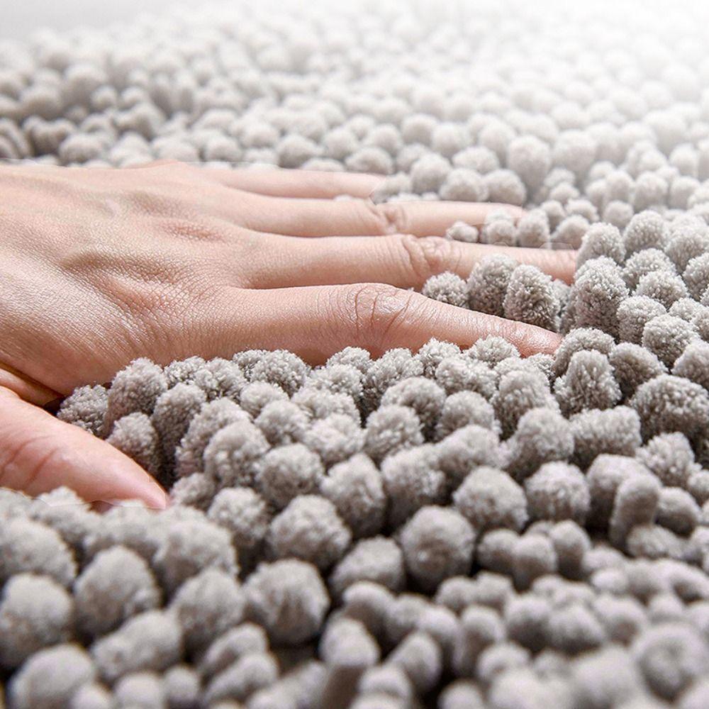 Zotteliges Chenille-Badezimmerteppich Verdickte Küchenbodenmatte Praktischer kleiner Teppich Eingangsbereich