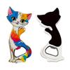Handheld Bottle Opener Cat Fridge Magnet, Vintage Cartoon Kitten Decorative Opening Tool Magnetic for Home Bars and Kitchen Office Magnet