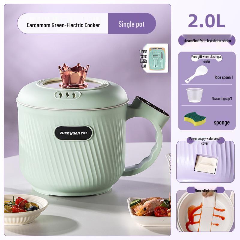 Многофункциональная мини-электрическая рисоварка: Антипригарная кастрюля для общежитий