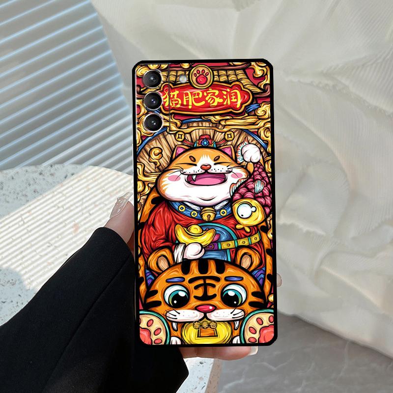 blessing lucky cat Case For Samsung Galaxy S24 Ultra S21 S22 S23 S25 S26 Ultra S10 Plus S20 S25 FE Cover Funda