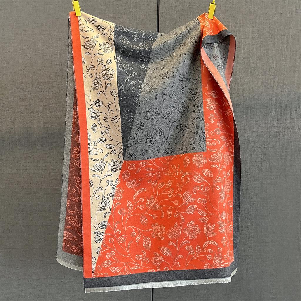 Luxury Warm Scarf For Women 63*185cm Tassel Shawl Imitation Cashmere Cashew Pashmina Warps Autumn/Winter Coldproof Blanket