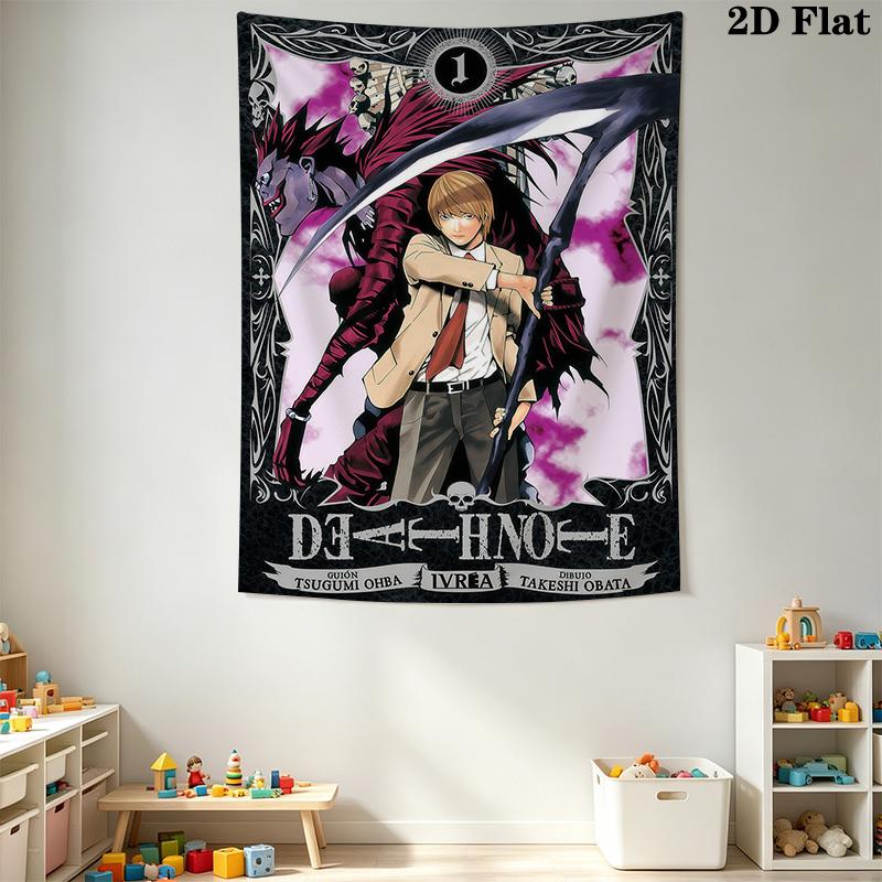 Death Note Movie Light'S Revenge Tapestry Wallmounted Fashion Print Soft Home Decor Homestay Soft Decoration Tapestry