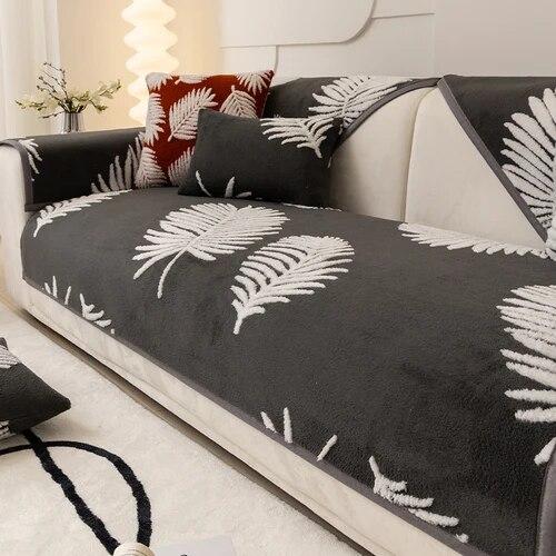 

Бытовой плюшевый коврик для дивана, зимний теплый и толстый противоскользящий диван, минималистичный современный диван с полной тканью для покрытия спинки 70x70cm