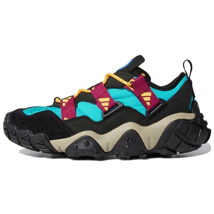 Adidas Originals Fyw Xta Comfortable Daily Shock Absorption Non-Slip Low-Top Hiking Shoes Men Hiking Shoes Black Yellow Purple FW9190