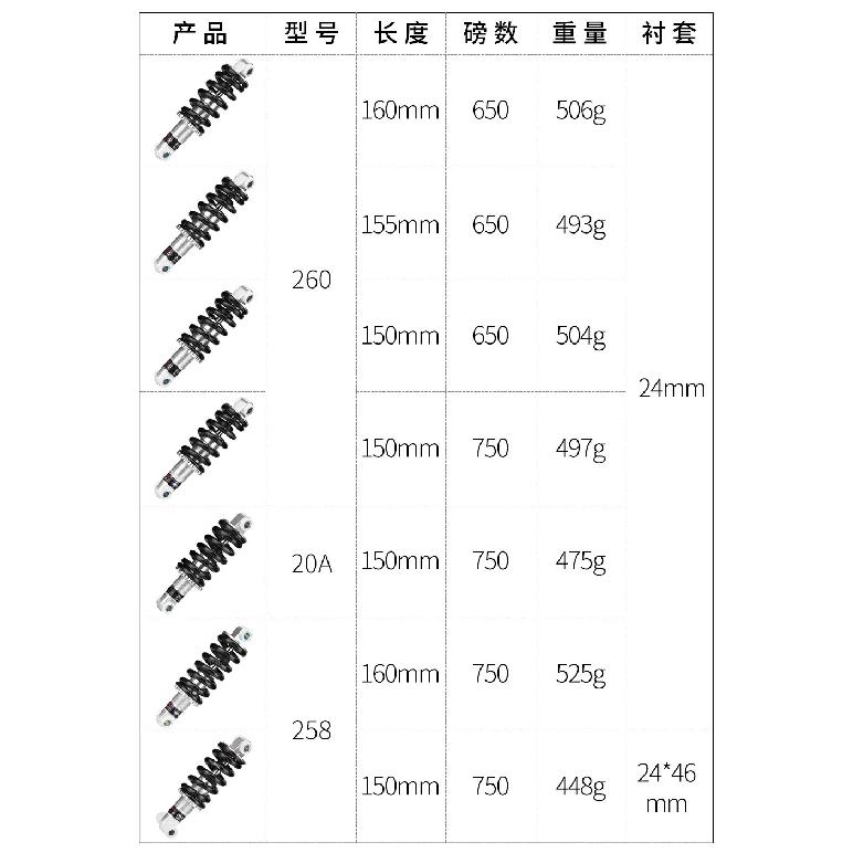 Amortiguador de Resorte 150mm 160mm 155mm Exa Form Mtb Suspensión Trasera de Muelle Amortiguador de Compresión Para Patinete Bicicleta Eléctrica de Montaña