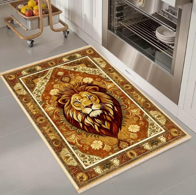 

Bee Language Floral Carpet Rectangular Tassel Carpet Country Style Animal Style Kitchen Carpet Home Decoration Carpet 40x60cm