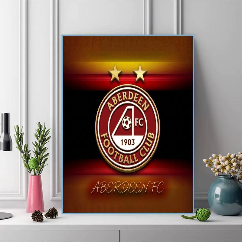 Aberdeen F.C 100% Round Full Drill 5D DIY Diamond Painting Embroidery Cross Stitch Rhinestone Décor