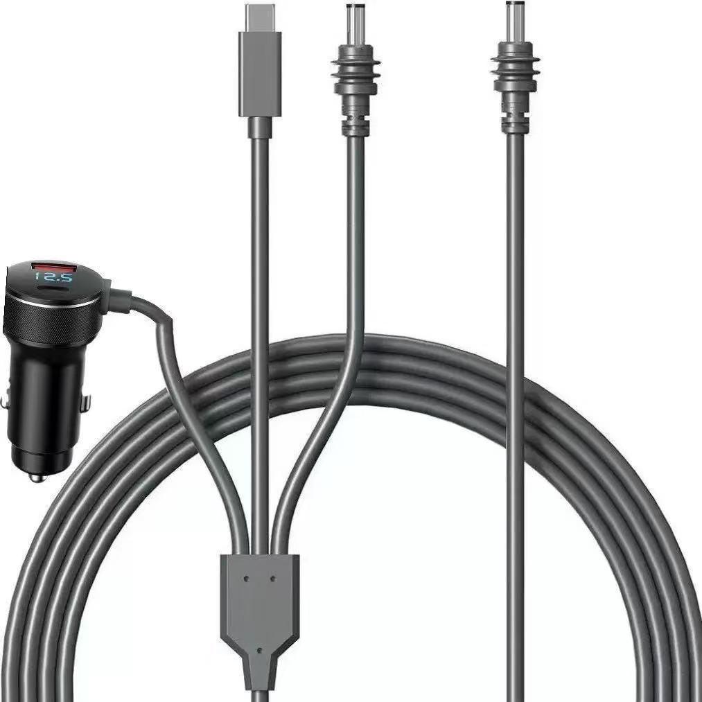 20V DC Waterproof Multi-functional Mini Car Charger with Digital Display & Cigarette Lighter
