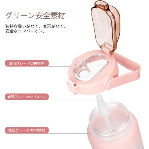 TSQIBU Large Capacity 2000ml Portable Straw Sports Water Bottle, BPA-Free Plastic Water Bottle for Adults and Children, Perfect for Outdoor Sports, Cl