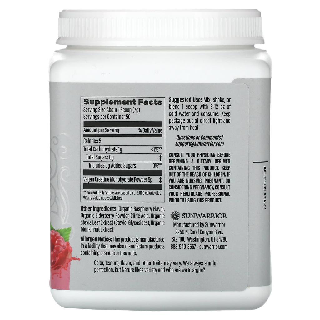 Sports, Active Creatine Monohydrate, Raspberry Flavor, 350G (12.34Oz)