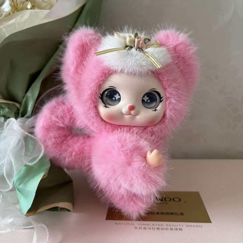 Soft Fluffy Bag Charm Ornaments Plush Doll Pendant Creative Bear Plush Keychain Birthday Gift