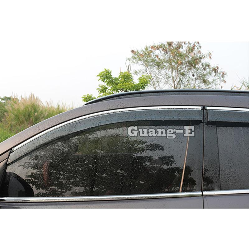 For Hyundai Tucson 2015 2016 2017 2018 Car Body Styling Cover Stick Plastic Window Glass Wind Visor Rain/Sun Guard Vent 4PCs