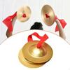 1 Pair Hand Cymbals Alloy Drum Musical Finger Percussion Instrument Sturdy with Convenient Strap