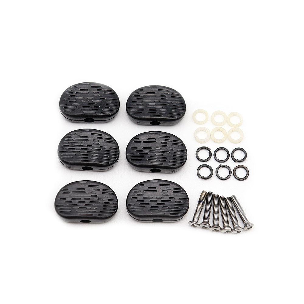 6Pcs Oval Shape Electric Guitar Tuning Pegs Cap Tuners Machine Head Replacement Buttons Knobs 5 Coloer