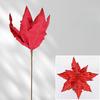 12 petals Christmas flower simulation Christmas flower window home decoration gold powder maple leaf Christmas props