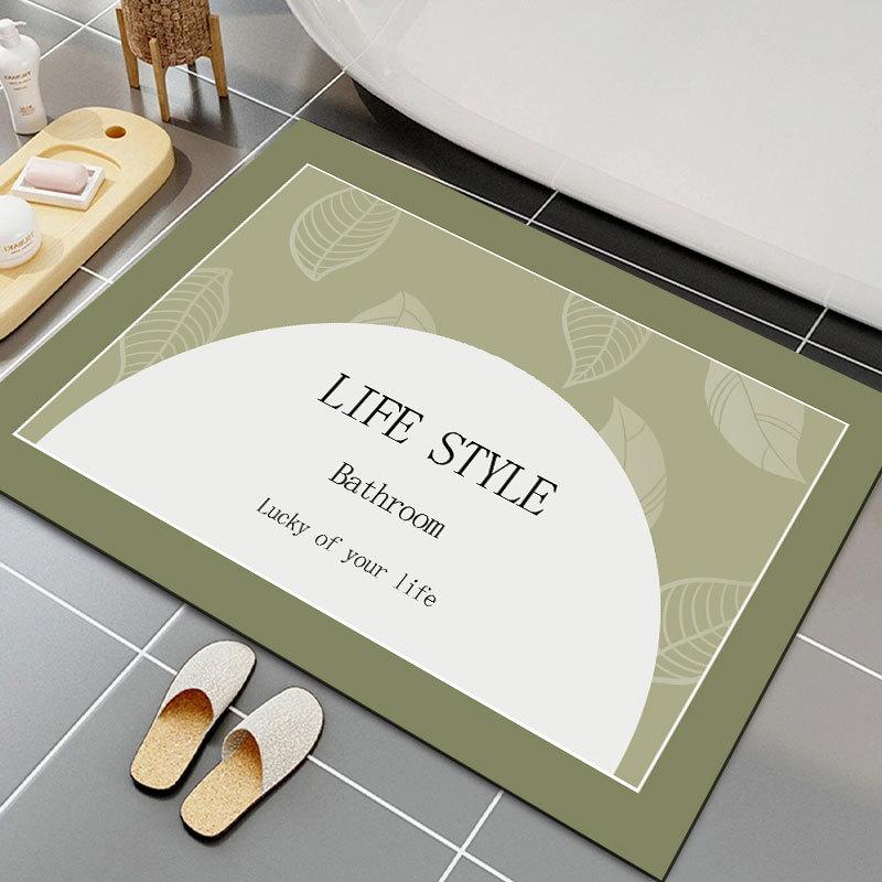 PVC Mat Bathroom Door Mat Absorbent Door Mat Bathroom Anti Slip Foot Mat Quick Drying Floor Mat