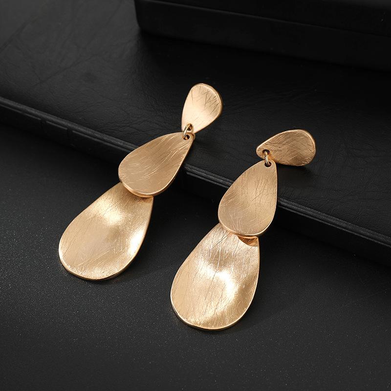 Fashion Alloy Geometric Women s Earrings Premium Gold Women s Earrings European and American