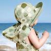Shawl Attachment Double Sided Kid Sunhat Cotton Baby Shading Hat Cute Sand Beach Sun Hat  Picnic