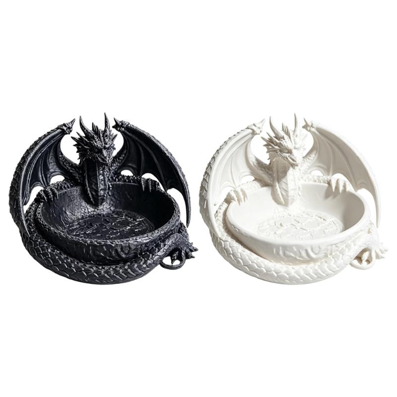 Dragon Trinket Dish Display Dish 4.65 In Jewelry Tray for Desks and Dressers, Small Article Bowl for Earrings and Necklaces