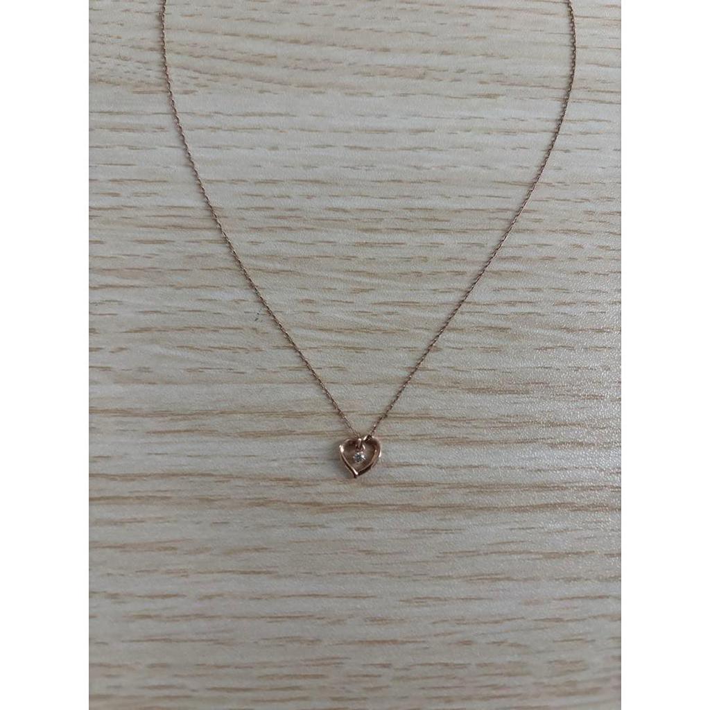 Used 4 Heart Necklace K10 Pink Gold Rare