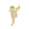 Elegante Unisex-Broche mit Strasssteinen und galoppierendem Pferd (Tierkreiszeichen) - Vielseitiger Anstecker für Anzüge & Tier-Accessoire