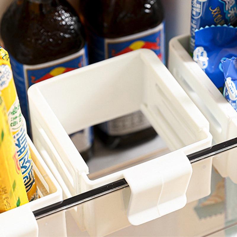 1pc Compact Retractable Hanging Box for Refrigerators Non-food Contact Use Adjustable for Side Doors