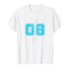 Football Jersey Number 08| Team Player, Casual Round Neck, Short Sleeve, Men'S Printed T-Shirt, School Team Style T-Shirt, Men'S Numbered Jersey